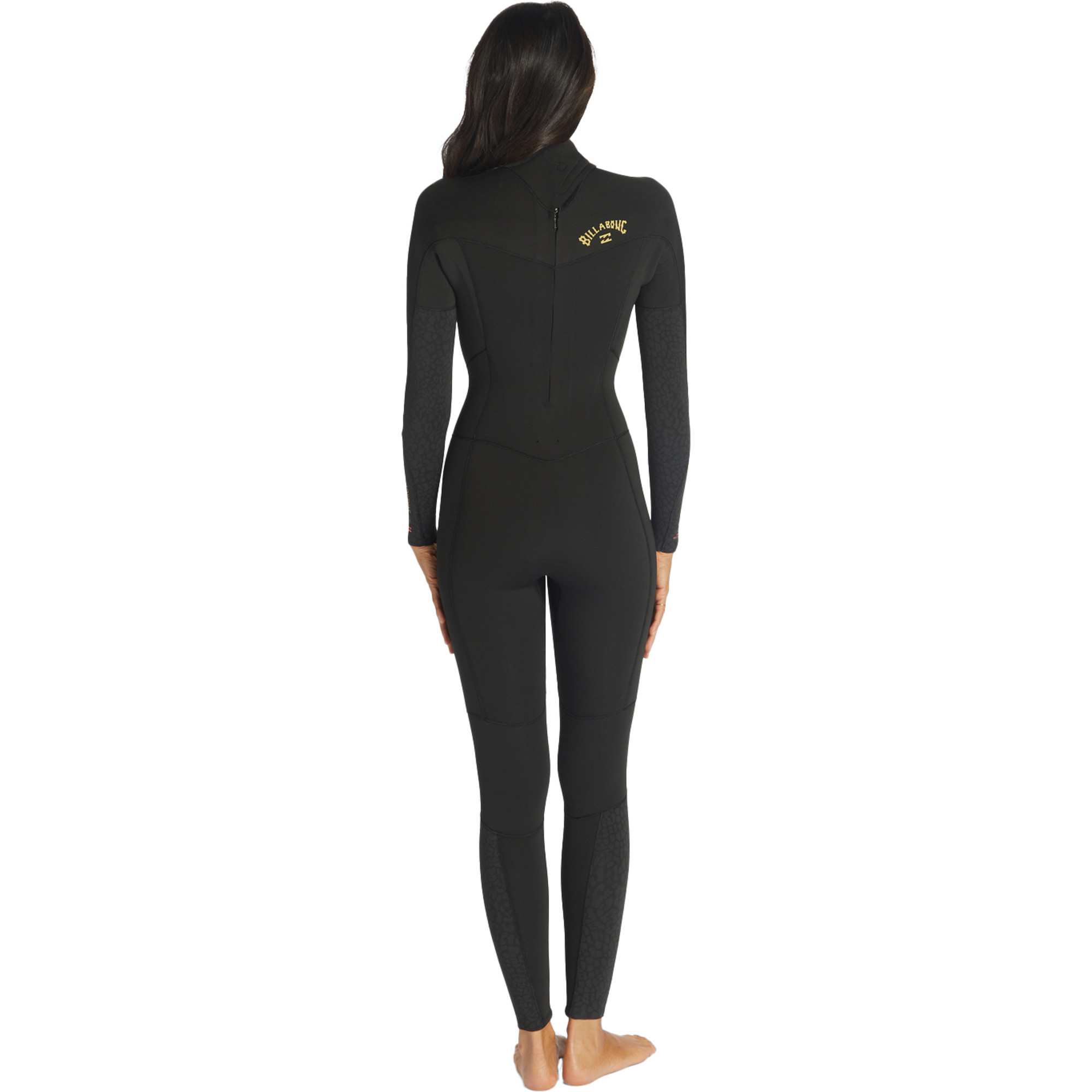 2024 Billabong Womens Synergy 5/4mm Back Zip Wetsuit ABJW100134 Wild Black Wetsuit Outlet